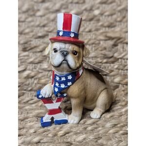 Gerson International Patriotic French English Bull Dog 4th July USA New!